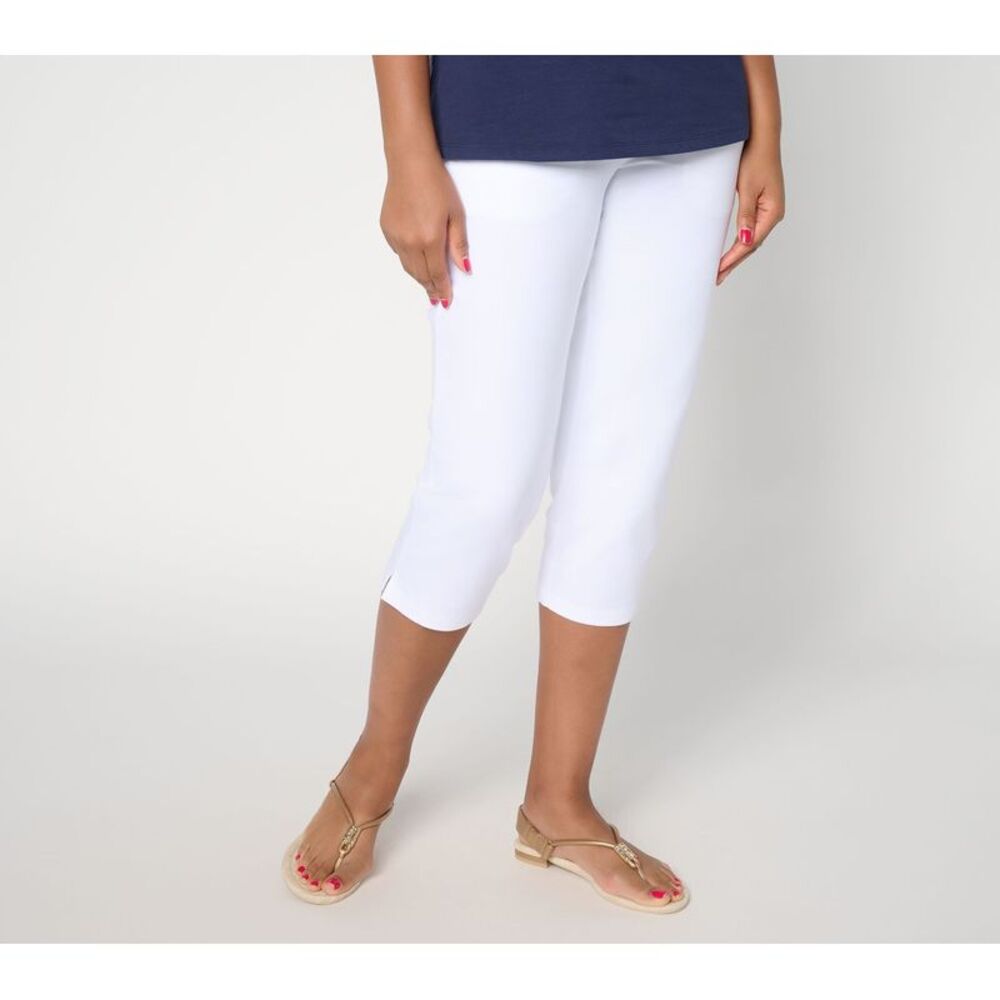 Denim & Co. Women's Plus Sz Pants 1X Make Your Selection: Reg Duo White A740071